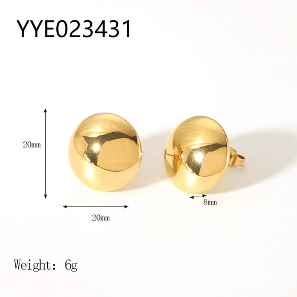 Wholesale Simple Stainless Steel Heartshaped Love Earrings For Women With 18K Gold Plated Vacuum Real Gold Electroplating In Pvd Furnace In Ins Fashion