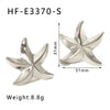 Wholesale Simple Stainless Steel 18K Gold Plated Sea Star Stud Earrings For Women Ocean Series Geometric Style Electroplated