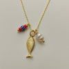 Wholesale Simple Stainless Steel Necklace With Animal And Zodiac Pattern Electroplated