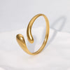 Wholesale Simple Stainless Steel Open Bracelet 18K Gold Plated Electroplated