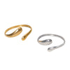 Wholesale Simple Stainless Steel Open Bracelet 18K Gold Plated Electroplated
