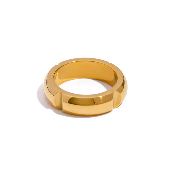 Wholesale Simple Stainless Steel Ring With Electroplating Niche Light Luxury Design Sense Unisex