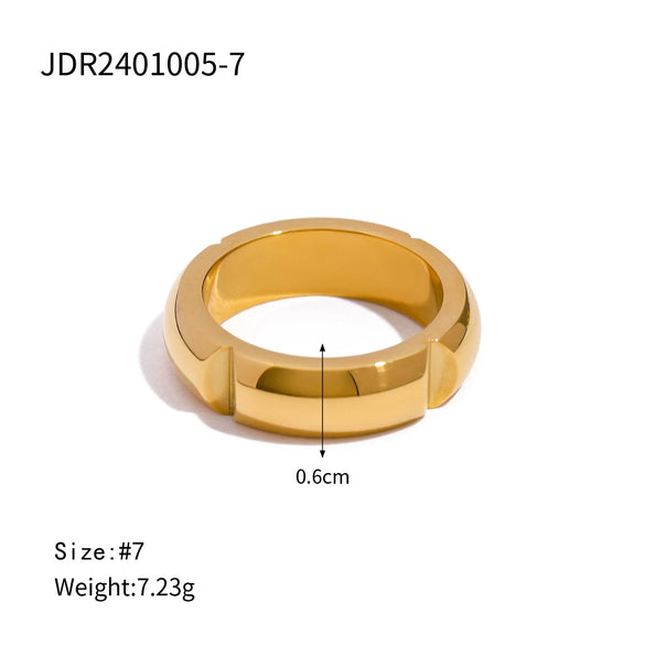 Wholesale Simple Stainless Steel Ring With Electroplating Niche Light Luxury Design Sense Unisex