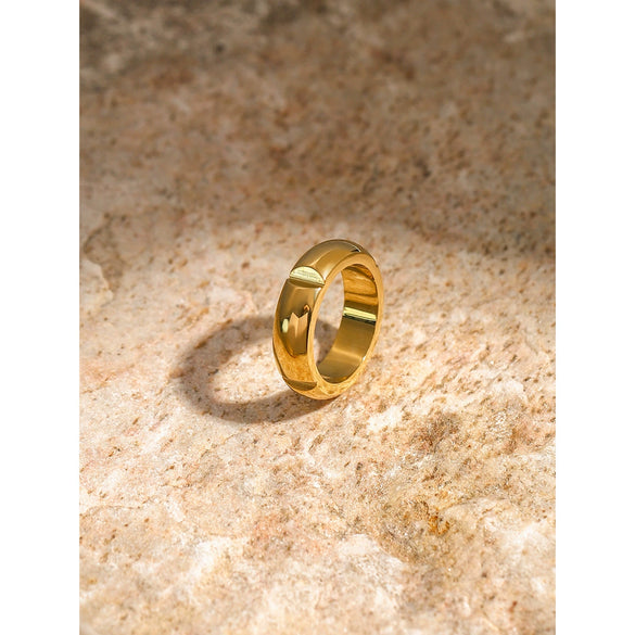 Wholesale Simple Stainless Steel Ring With Electroplating Niche Light Luxury Design Sense Unisex