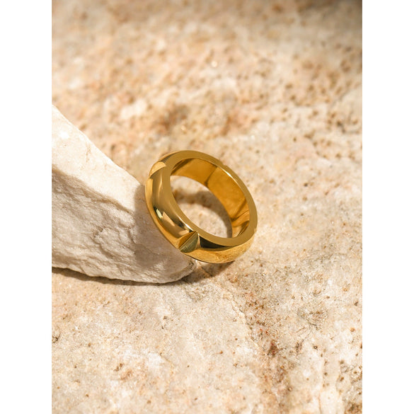 Wholesale Simple Stainless Steel Ring With Electroplating Niche Light Luxury Design Sense Unisex