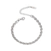 Wholesale Simple Stainless Steel Side Chain Necklace Bracelet Anklet Suit With Electric Polishing And Geometric Design
