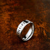 Wholesale Simple Stainless Steel Viking Letters Ring For Men And Women