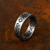 Wholesale Simple Stainless Steel Viking Letters Ring For Men And Women