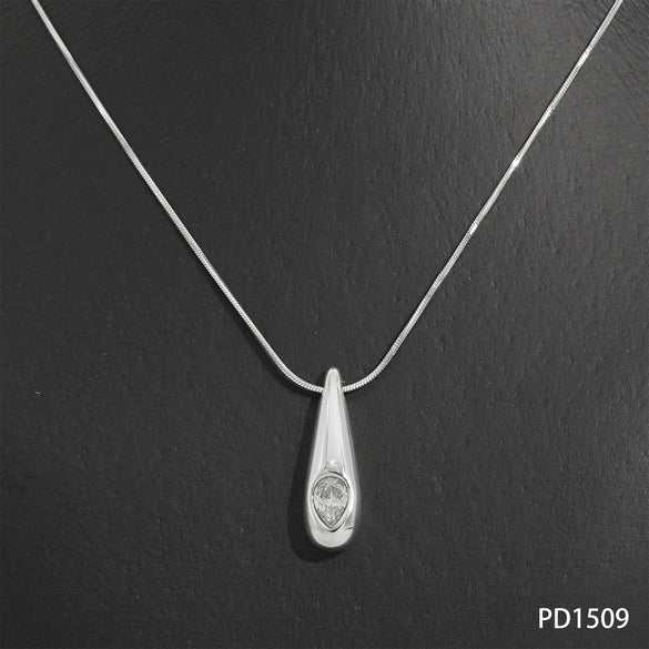 Wholesale Simple Stereo Water Drop Heart Bell Pattern Stainless Steel Titanium Steel Snake Bone Chain Necklace Earrings Set With Electroplating