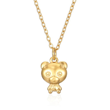 304 Stainless Steel 18K Gold Plated Simple Style Plating Animal Cartoon Character Pendant Necklace