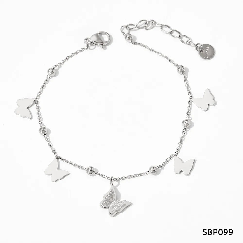 Wholesale Simple Style Butterfly Stainless Steel Bracelets