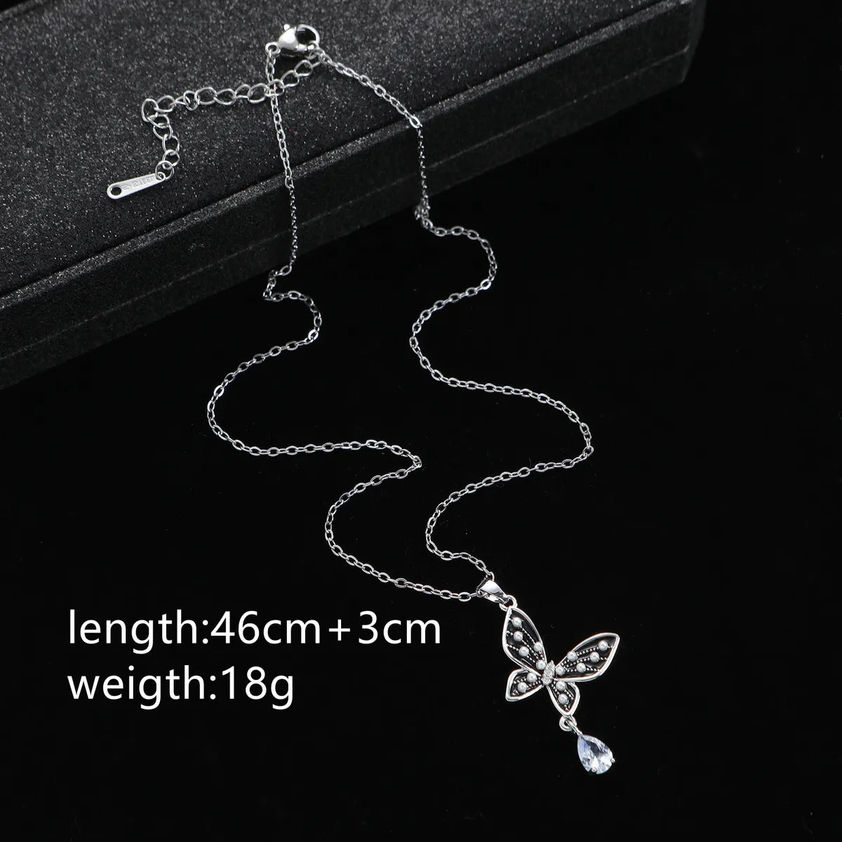 Simple Style Butterfly Stainless Steel Titanium Steel Plating Pendant Necklace