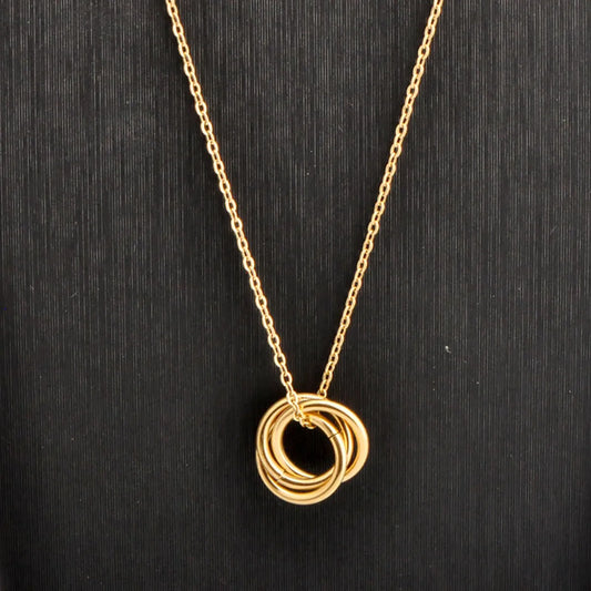 Wholesale Simple Style Circle Titanium Steel Necklace