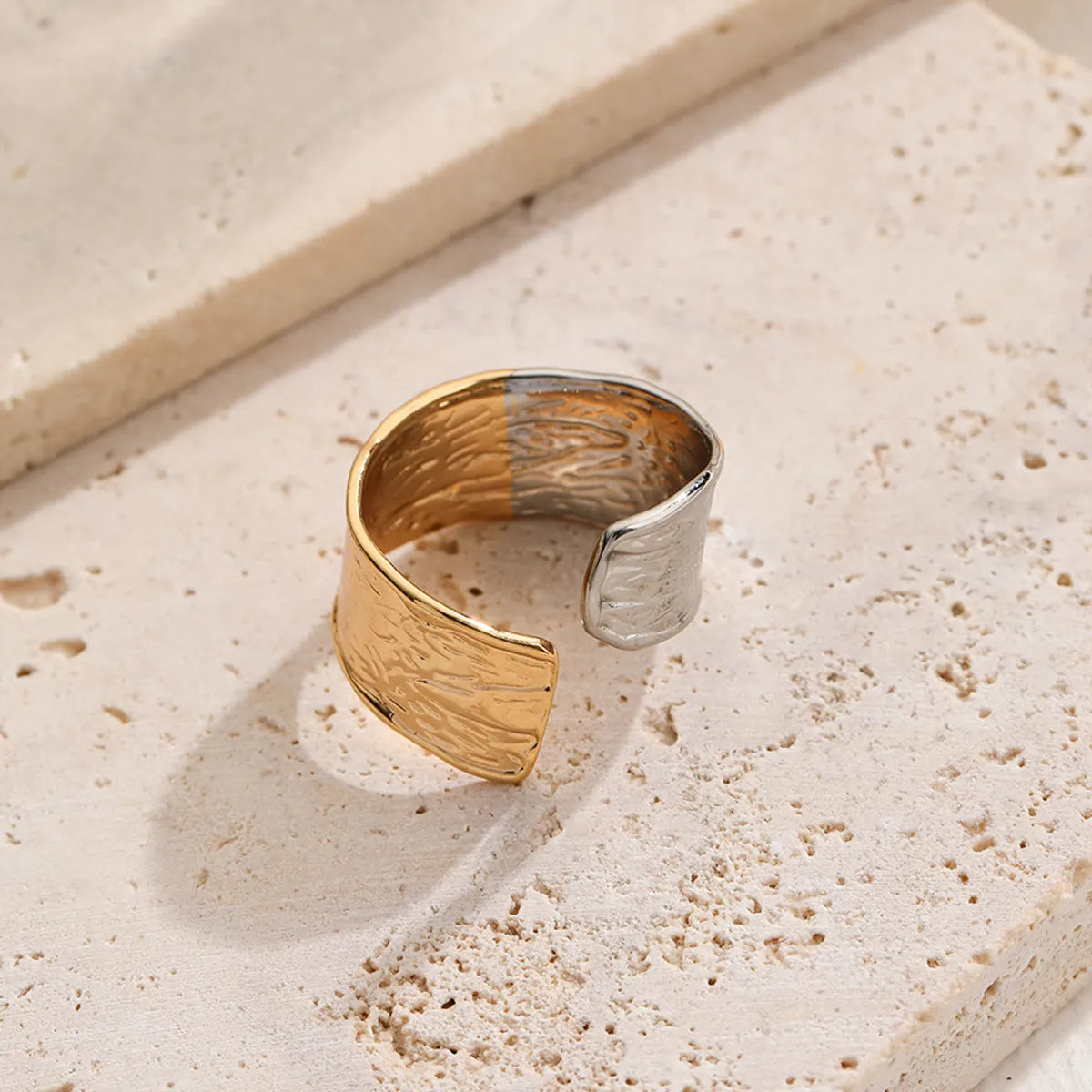 Wholesale Simple Style Classic Style Color Block Copper Plating 14K Gold Plated Silver Plated Rings