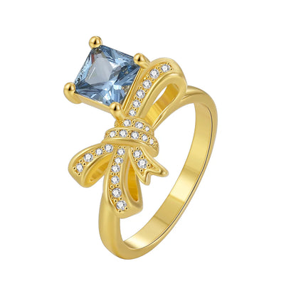 Wholesale Simple Style Classic Style Color Block Copper Plating Inlay 18K Gold Plated Glass Stone Zircon Rings