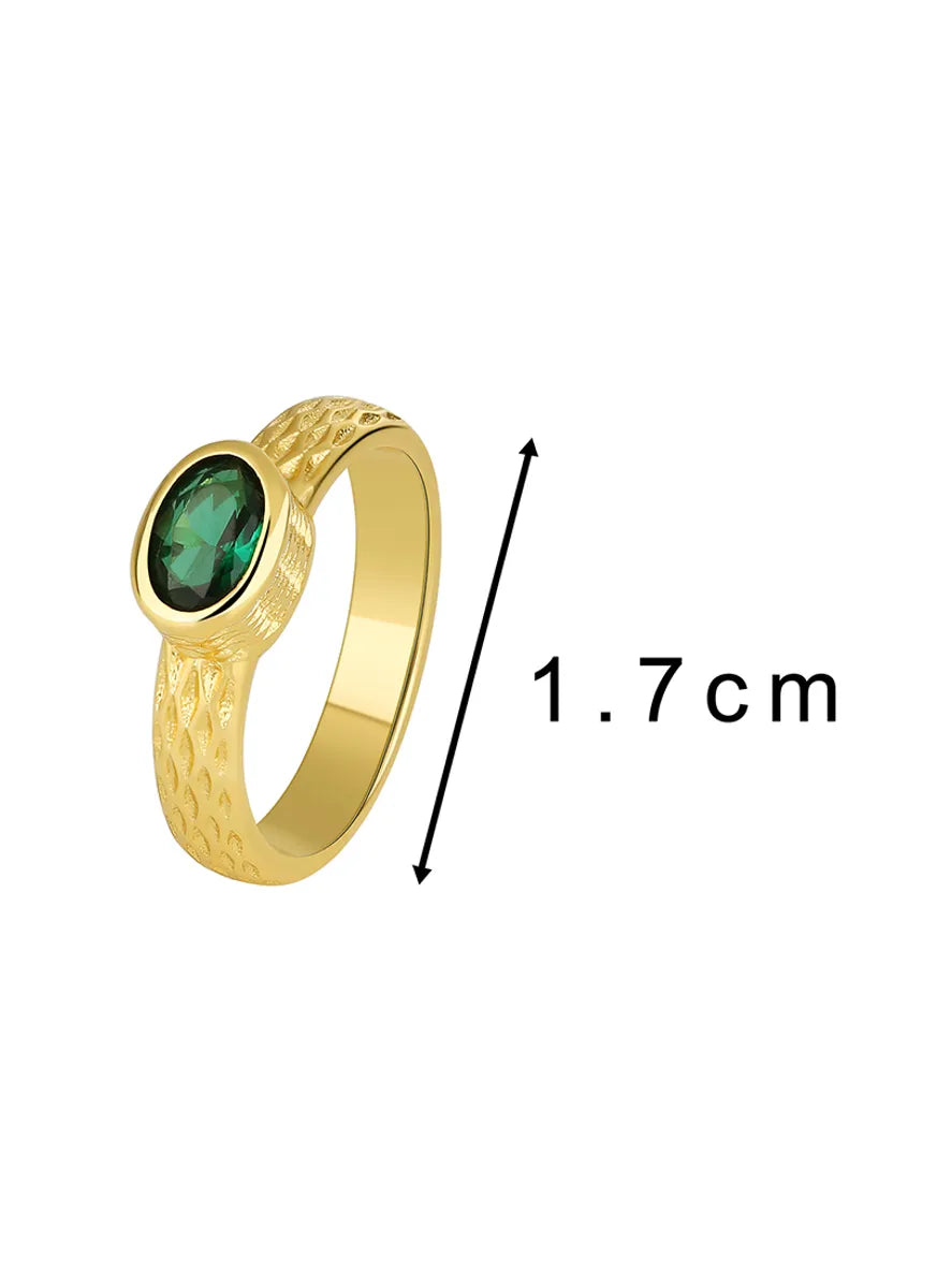 Wholesale Simple Style Classic Style Color Block Copper Plating Inlay 18K Gold Plated Zircon Rings