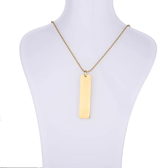Wholesale Jewelry Simple Style Classic Style Constellation Customization Laser Engraving Titanium Steel 18K Gold Plated Pendant Necklace
