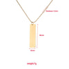 Wholesale Jewelry Simple Style Classic Style Constellation Customization Laser Engraving Titanium Steel 18K Gold Plated Pendant Necklace