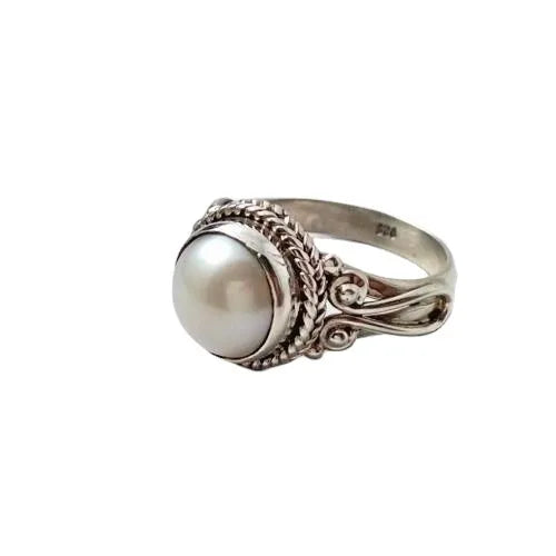 Wholesale Simple Style Classic Style Geometric Copper Inlay Pearl Rings