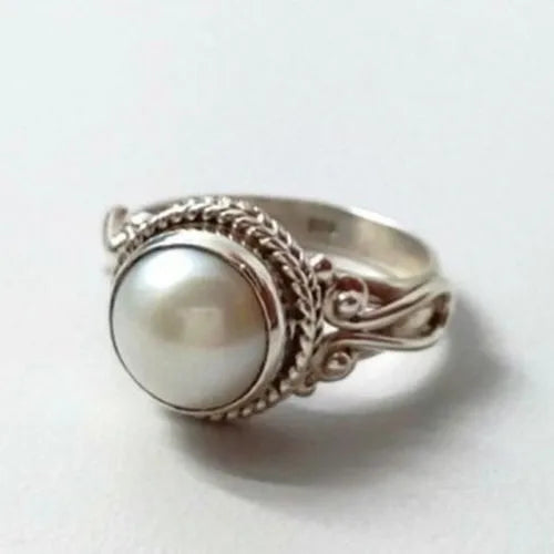 Wholesale Simple Style Classic Style Geometric Copper Inlay Pearl Rings