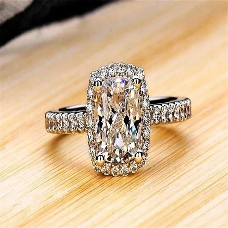 Wholesale Simple Style Classic Style Geometric Copper Inlay Zircon Rings