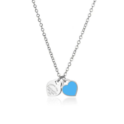 Wholesale Simple Style Classic Style Heart Shape Titanium Steel Plating 18k Gold Plated Pendant Necklace