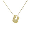 Wholesale Simple Style Classic Style Letter Copper Plating 18K Gold Plated Pendant Necklace