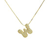 Wholesale Simple Style Classic Style Letter Copper Plating 18K Gold Plated Pendant Necklace