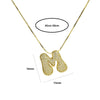 Wholesale Simple Style Classic Style Letter Copper Plating 18K Gold Plated Pendant Necklace