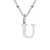 Stainless Steel Titanium Steel Simple Style Classic Style Plating Letter Pendant Necklace