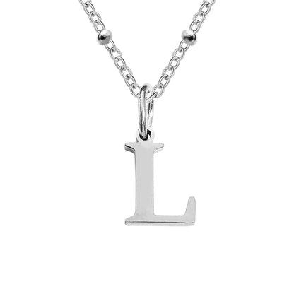 Stainless Steel Titanium Steel Simple Style Classic Style Plating Letter Pendant Necklace