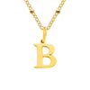 Stainless Steel Titanium Steel Simple Style Classic Style Plating Letter Pendant Necklace