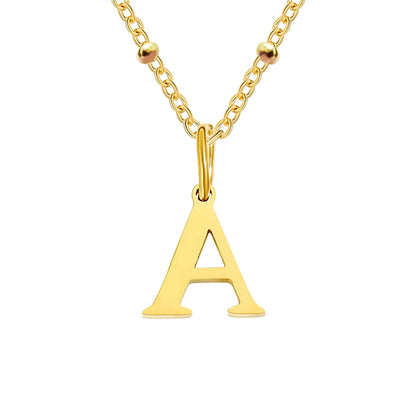 Stainless Steel Titanium Steel Simple Style Classic Style Plating Letter Pendant Necklace