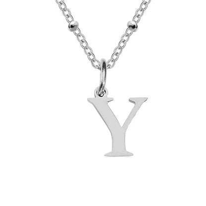 Stainless Steel Titanium Steel Simple Style Classic Style Plating Letter Pendant Necklace