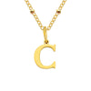 Stainless Steel Titanium Steel Simple Style Classic Style Plating Letter Pendant Necklace