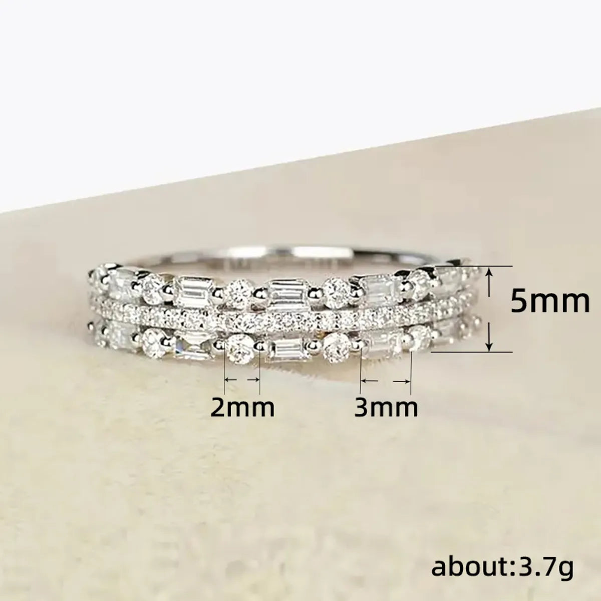 Wholesale Simple Style Classic Style Solid Color Copper Inlay Zircon Rings