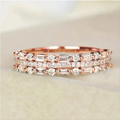 Wholesale Simple Style Classic Style Solid Color Copper Inlay Zircon Rings