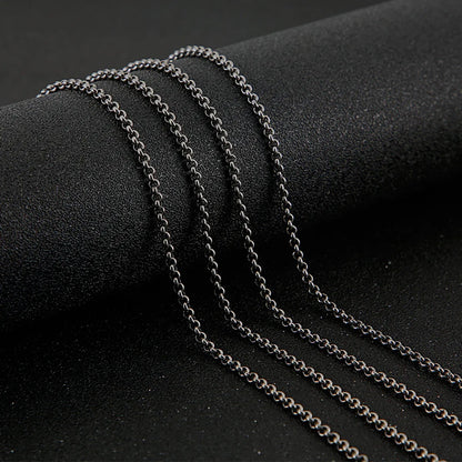 Wholesale Simple Style Classic Style Solid Color Titanium Steel Necklace