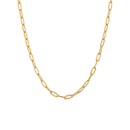 Wholesale Simple Style Classic Style Solid Color Titanium Steel Plating Chain 18k Gold Plated Necklace