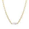 304 Stainless Steel 18K Gold Plated Simple Style Commute Chain Solid Color Necklace