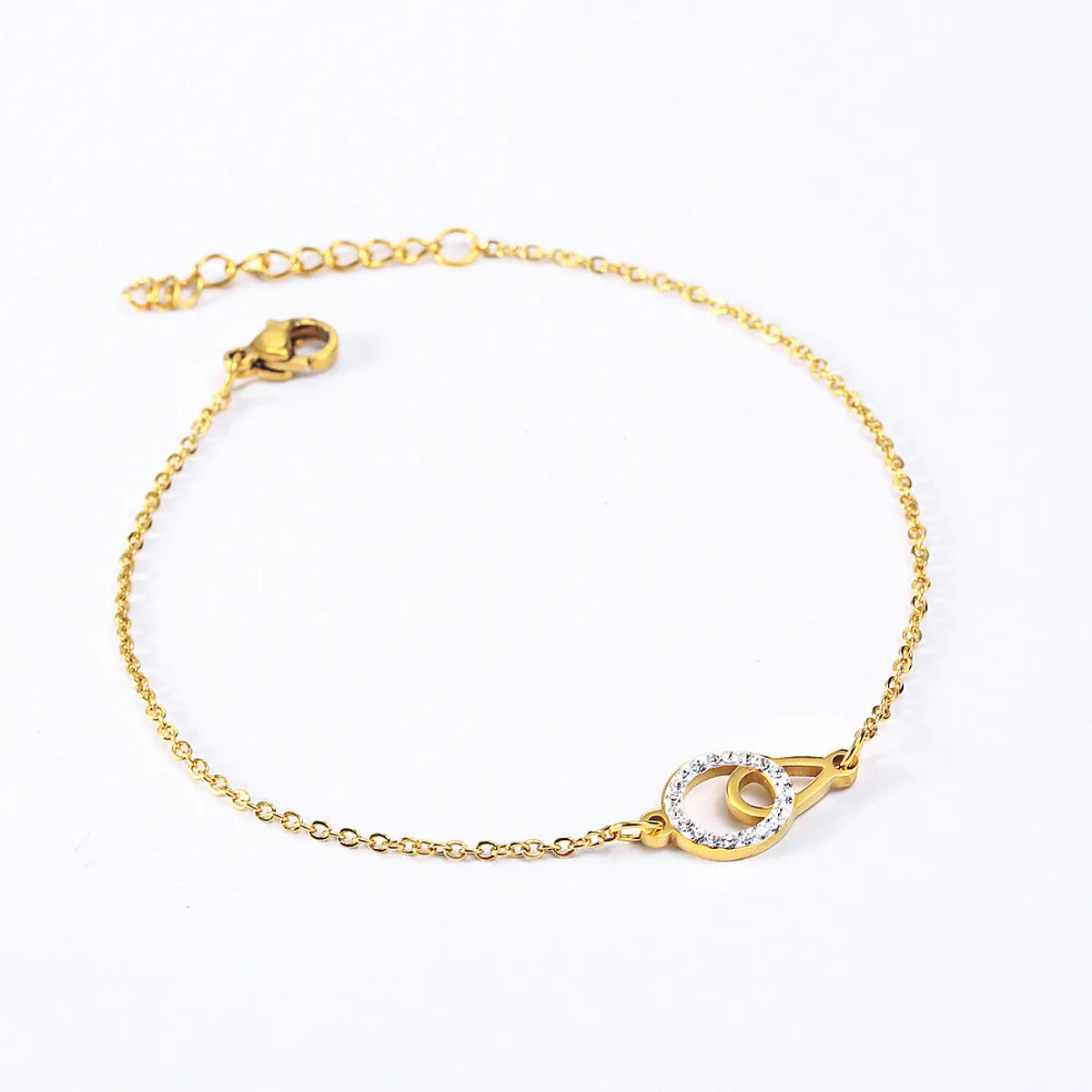 Wholesale Simple Style Commute Solid Color Titanium Steel Inlay Zircon Bracelets Earrings Necklace