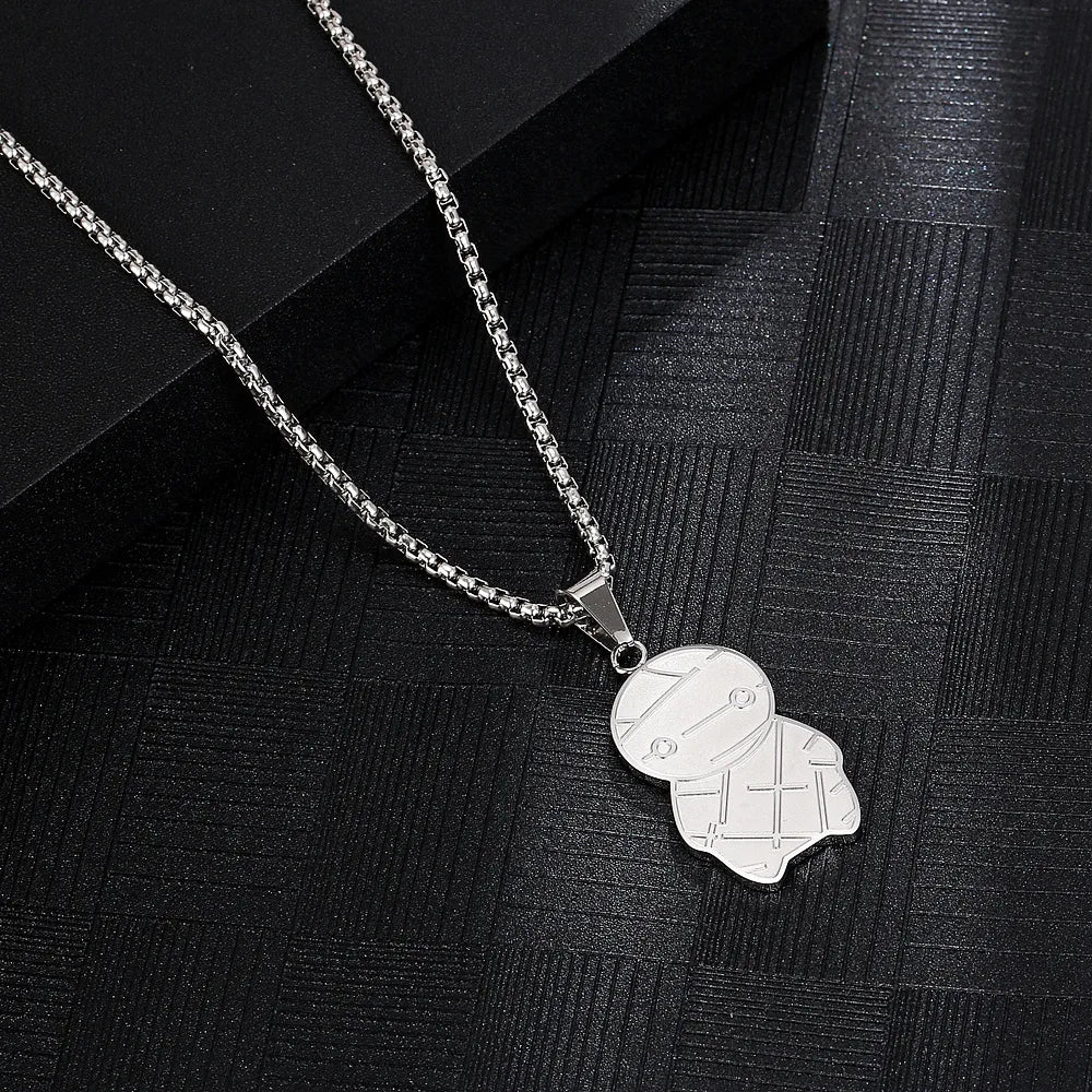 304 Stainless Steel 18K Gold Plated Simple Style Commute Plating Solid Color Pendant Necklace