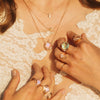 Wholesale Simple Style Copper Gold Plated Necklace With Geometric And Heart Shaped Pendant Inlaid With Color Zircon