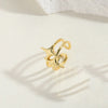 Wholesale Simple Style Cross Copper 14K Gold Plated Copper Open Rings