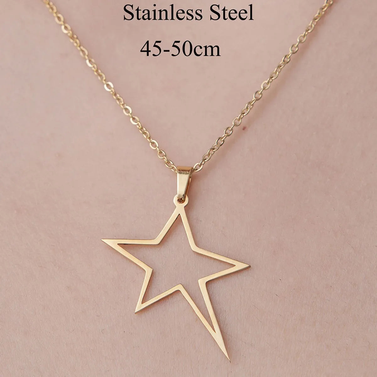 Wholesale Jewelry Simple Style Cross Devil'S Eye Star 201 Stainless Steel 18K Gold Plated Polishing Plating Pendant Necklace