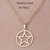 Wholesale Jewelry Simple Style Cross Devil'S Eye Star 201 Stainless Steel 18K Gold Plated Polishing Plating Pendant Necklace