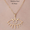 Wholesale Jewelry Simple Style Cross Devil'S Eye Star 201 Stainless Steel 18K Gold Plated Polishing Plating Pendant Necklace