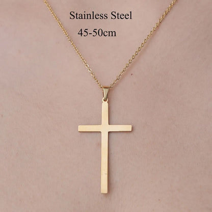 Wholesale Jewelry Simple Style Cross Devil'S Eye Star 201 Stainless Steel 18K Gold Plated Polishing Plating Pendant Necklace