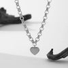 Wholesale Simple Style Electroplated Heart Shape Stainless Steel Pendant Necklace And Bracelet Set For Women