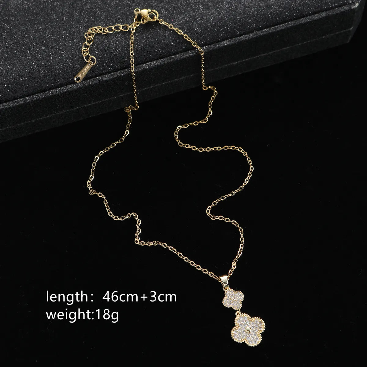 Simple Style Four Leaf Clover Stainless Steel Pendant Necklace